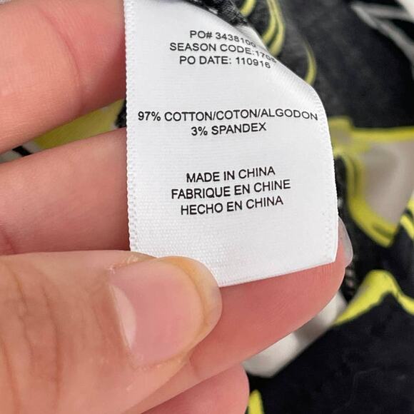 NEW Splendid Black Neon Yellow Tropical Floral Off the Shoulder Top Size XS - Picture 9 of 9